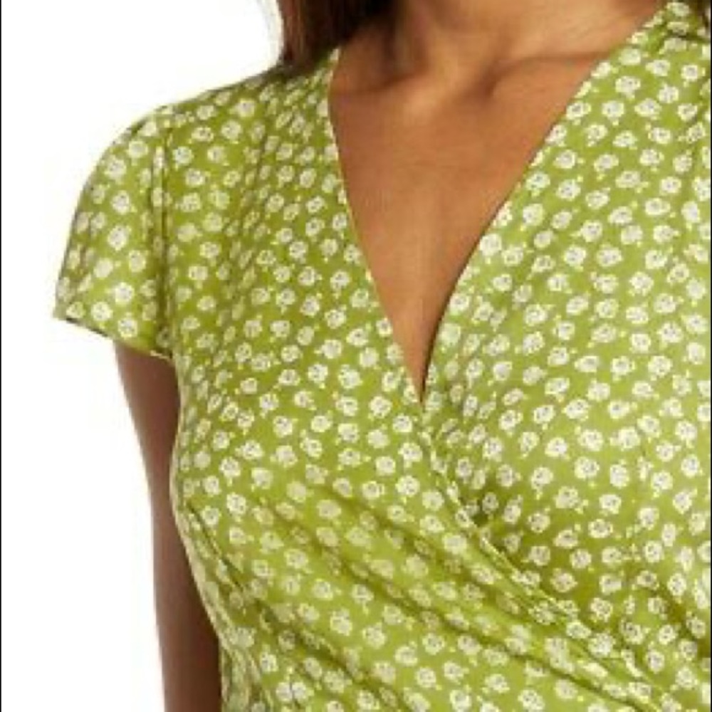 Reformation Zena Green Jessie Wrap Dress NWT - Picture 4 of 5